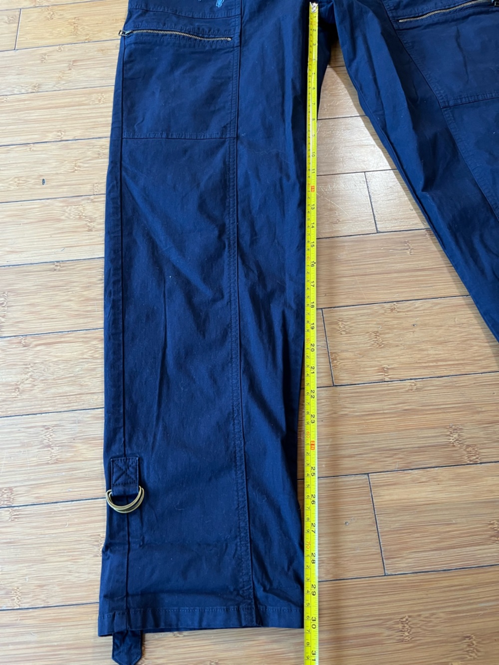 Soft Surroundings Navy Floral Embroidered Cargo Joggers - Picture 14 of 14